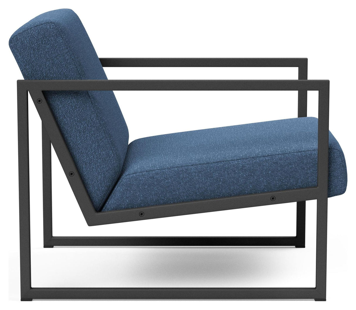 Vikko Lounge chair with armrests, Bouclé/Blue