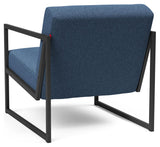 Vikko Lounge chair with armrests, Bouclé/Blue