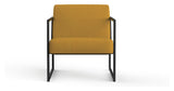 Vikko Lounge chair with armrests, Yellow fabric