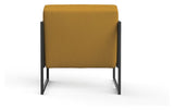 Vikko Lounge chair with armrests, Yellow fabric