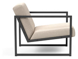 Vikko Lounge chair with armrests, Natural fabric