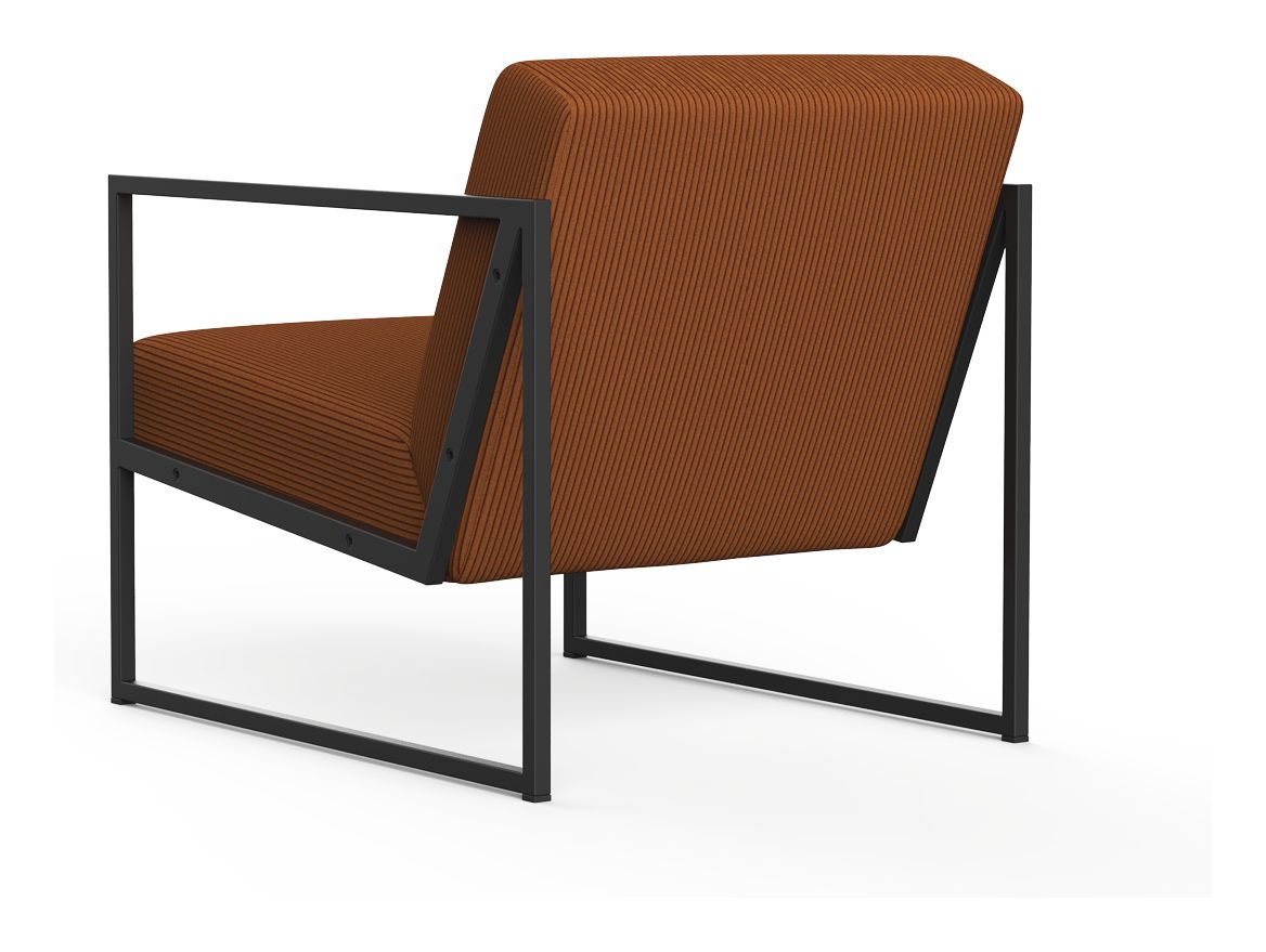 Vikko Lounge Chair with armrests, Corduroy/Burnt Orange