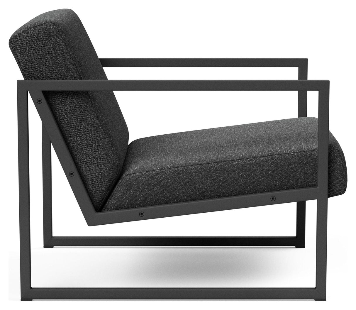 Vikko Lounge chair with armrests, Bouclé/Charcoal