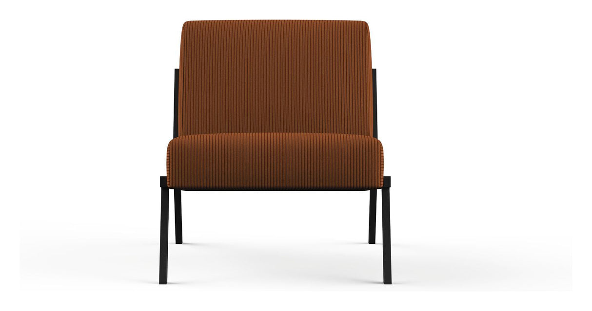 Vikko Lounge Chair, Corduroy/Burnt Orange