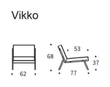 Vikko Lounge Chair with Black Legs, Mixed Dance/Blue