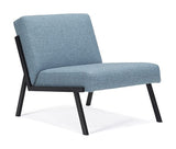 Vikko Lounge Chair with Black Legs, Mixed Dance/Light Blue