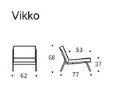 Vikko Lounge Chair with Black Legs, Mixed Dance/Light Blue