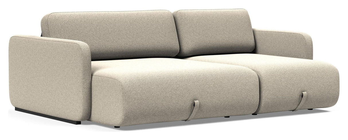 Vogan Sofa bed with chaise longue, Bouclé/Beige