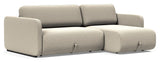 Vogan Sofa bed with chaise longue, Bouclé/Beige