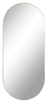 Jersey Mirror Oval 35x80, Brass look