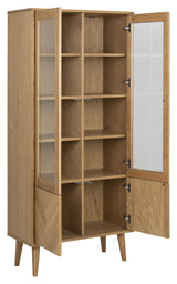 Julius Vitrineskab w. 2 doors, Oak/Oak veneer