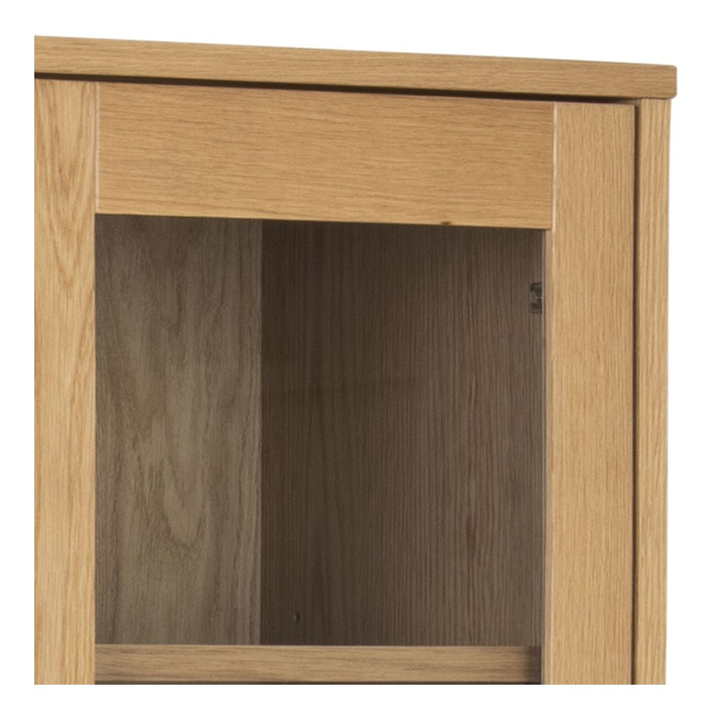 Julius Vitrineskab w. 2 doors, Oak/Oak veneer