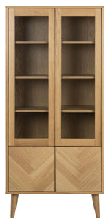 Julius Vitrineskab w. 2 doors, Oak/Oak veneer