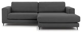 Bernadotte Sofa w. wide chaise longue XL right, Anthracite