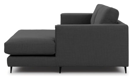 Bernadotte Sofa w. wide chaise longue XL right, Anthracite