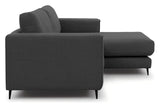 Bernadotte Sofa w. wide chaise longue XL right, Anthracite