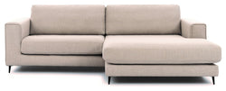 Bernadotte Sofa w. wide chaise longue XL right, Beige