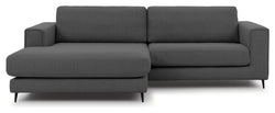 Bernadotte Sofa w. wide chaise longue XL left, Anthracite