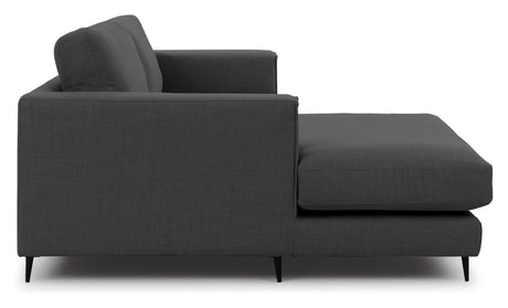 Bernadotte Sofa w. wide chaise longue XL left, Anthracite