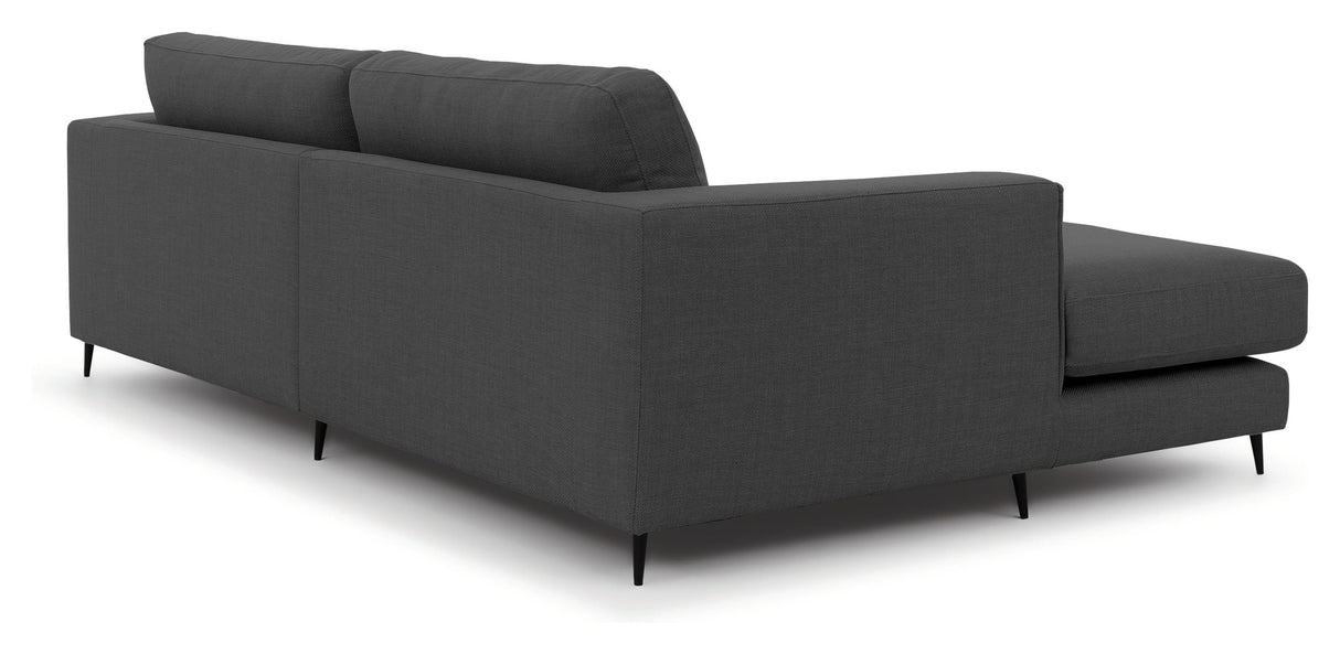 Bernadotte Sofa w. wide chaise longue XL left, Anthracite