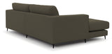 Bernadotte Sofa w. wide chaise longue XL left, Green