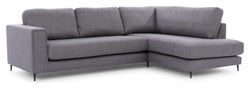 Bernadotte Sofa w. chaise longue 3-seater open right, Anthracite