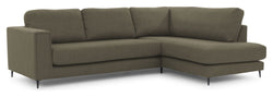 Bernadotte Sofa w. chaise longue 3-seater open right, Green