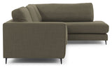 Bernadotte Sofa w. chaise longue 3-seater open right, Green