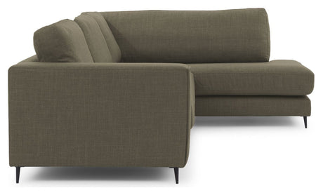 Bernadotte Sofa w. chaise longue 3-seater open right, Green