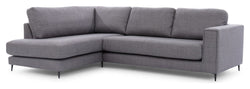 Bernadotte Sofa w. chaise longue 3-seater open left, Anthracite