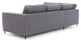 Bernadotte Sofa w. chaise longue 3-seater open left, Anthracite