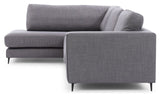 Bernadotte Sofa w. chaise longue 3-seater open left, Anthracite