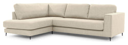 Bernadotte Sofa w. chaise longue 3-seater open left, Beige