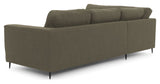 Bernadotte Sofa w. chaise longue 3-seater open left, Green