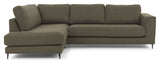 Bernadotte Sofa w. chaise longue 3-seater open left, Green