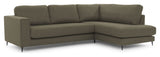 Bernadotte Sofa w. chaise longue 3.5-seater. open right, Green