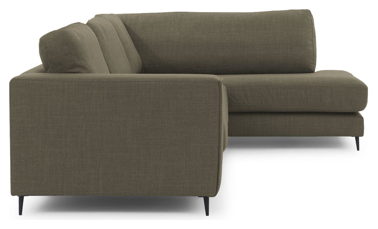 Bernadotte Sofa w. chaise longue 3.5-seater. open right, Green