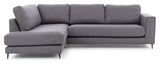 Bernadotte Sofa w. chaise longue 3.5-pers. open left, Anthracite