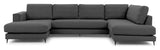 Bernadotte U-sofa, open end right, Anthracite