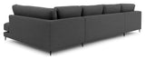 Bernadotte U-sofa, open end right, Anthracite