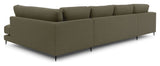 Bernadotte U-sofa, open end right, Green