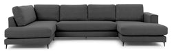 Bernadotte U-sofa, open end left, Anthracite