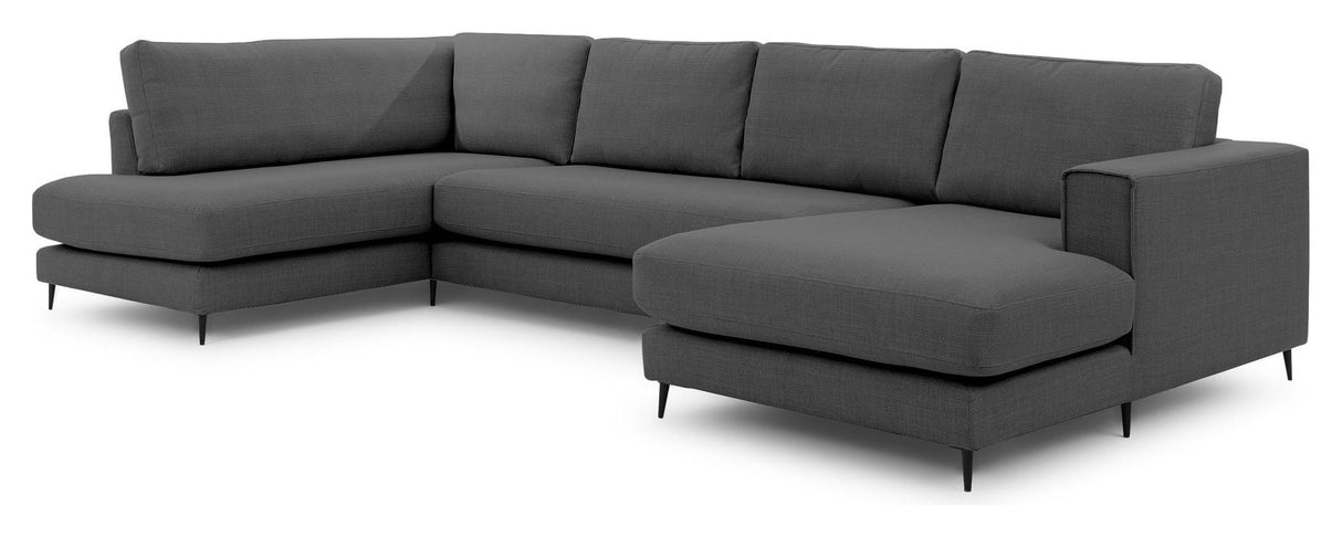 Bernadotte U-sofa, open end left, Anthracite