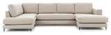 Bernadotte U-sofa, open end left, Beige