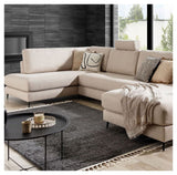 Bernadotte U-sofa, open end left, Beige