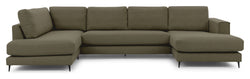 Bernadotte U-sofa, open end left, Green