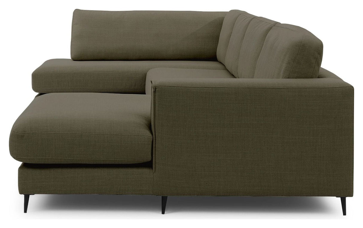 Bernadotte U-sofa, open end left, Green