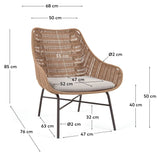 Abeli Lounge Chair, Beige