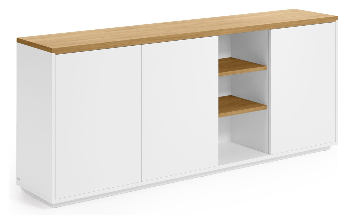 Abil Sideboard 180x75, White/Oak veneer