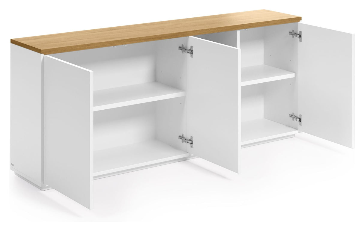 Abil Sideboard 180x75, White/Oak veneer